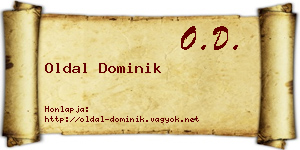 Oldal Dominik névjegykártya
